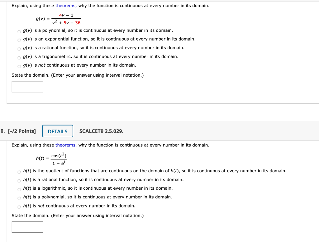 Solved Explain Using These Theorems Why The Function Is 9536