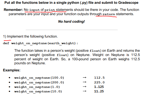 Solved Put all the functions below in a single python (.py) | Chegg.com
