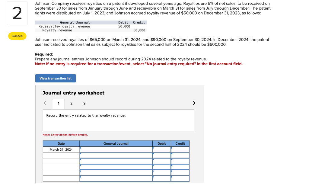 solved-johnson-company-receives-royalties-on-a-patent-it-chegg