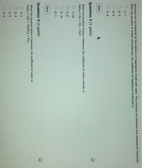 Solved Ammonia can be prepared by the reaction of magnesium