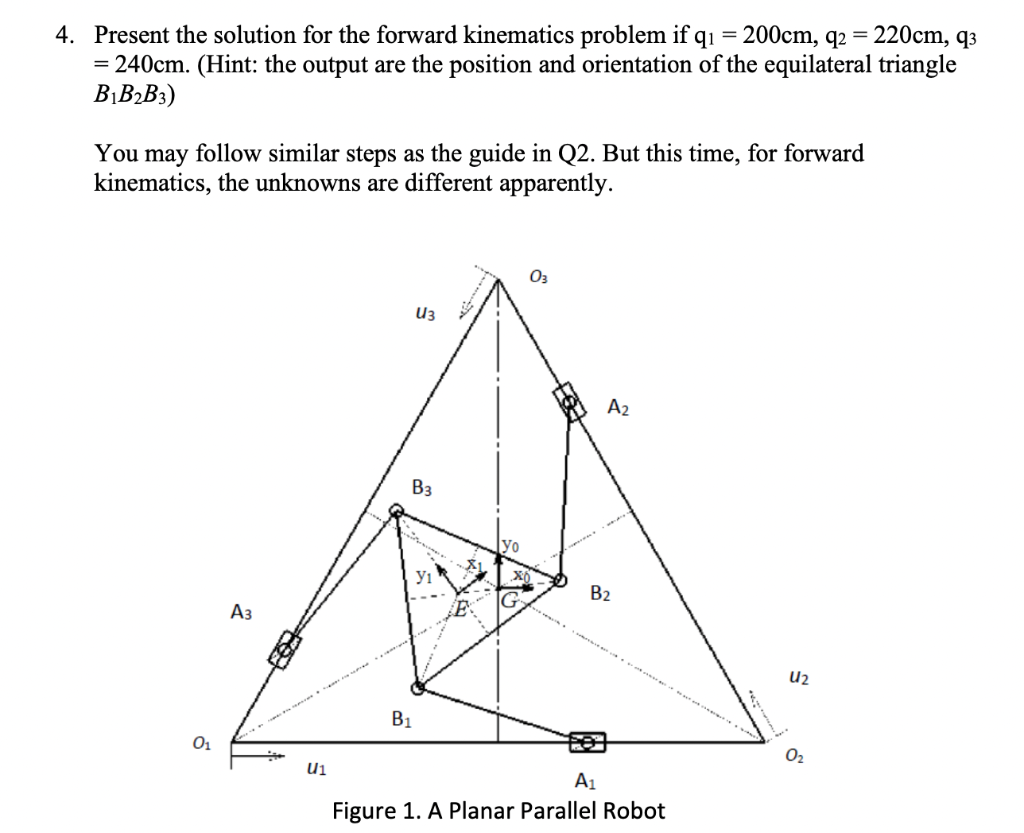 3. Task 1 on the Planar parallel robot (Analytical | Chegg.com