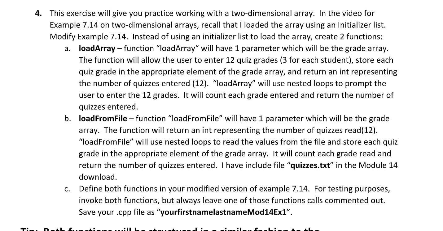 Solved 4. This exercise will give you practice working with | Chegg.com