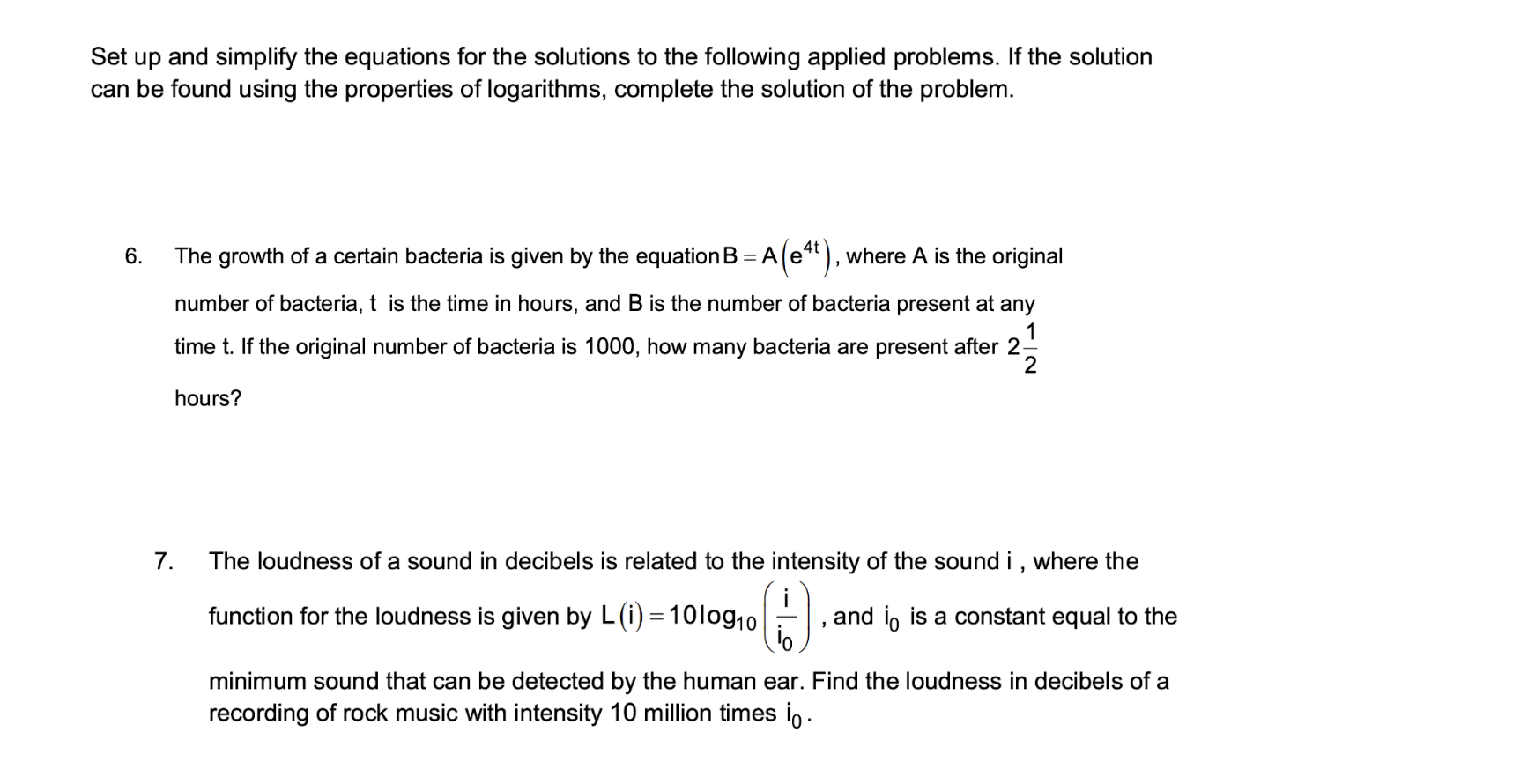 Solved Set Up And Simplify The Equations For The Solutions | Chegg.com