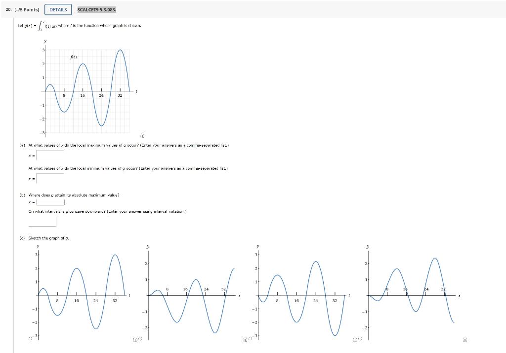 Solved Let o(x)−∫0xr(t) dit whene fis the functan whase | Chegg.com