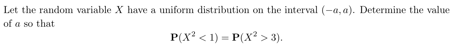 Solved Let The Random Variable X Have A Uniform Distribution | Chegg.com