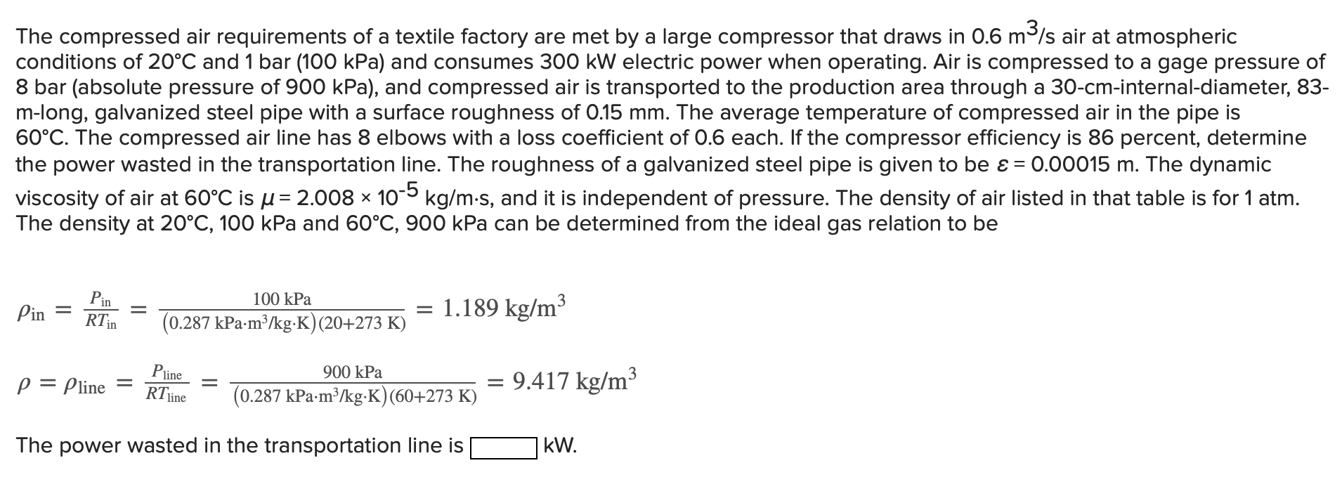 Solved The compressed air requirements of a textile factory | Chegg.com