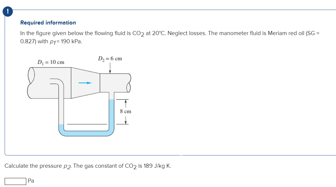 Solved In the figure given below the flowing fluid is CO2 at | Chegg.com