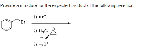 Solved Provide a structure for the expected product of the | Chegg.com