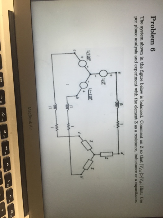 Solved The system shown in the figure below is balanced. | Chegg.com