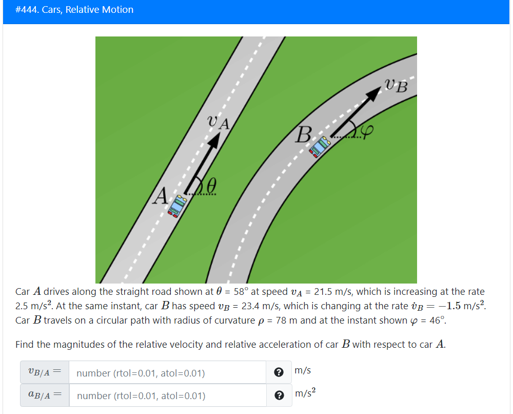 solved-444-cars-relative-motion-vb-car-a-drives-along-chegg