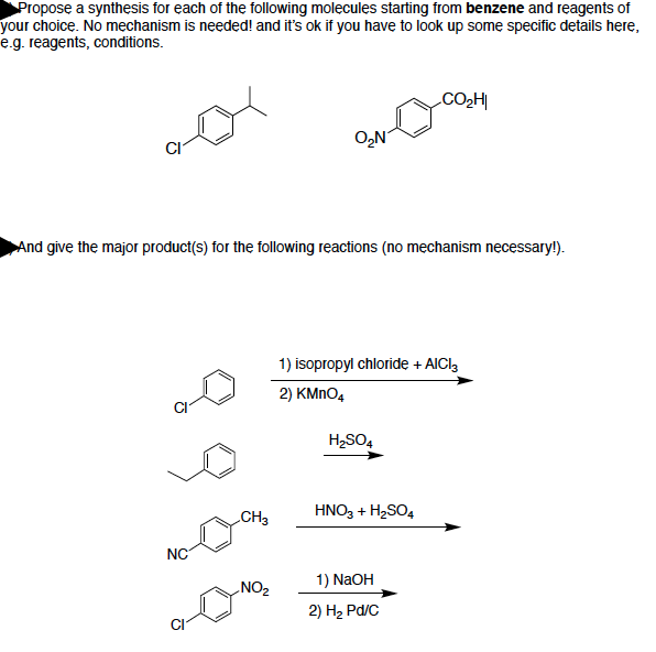 Solved Propose a synthesis for each of the following | Chegg.com