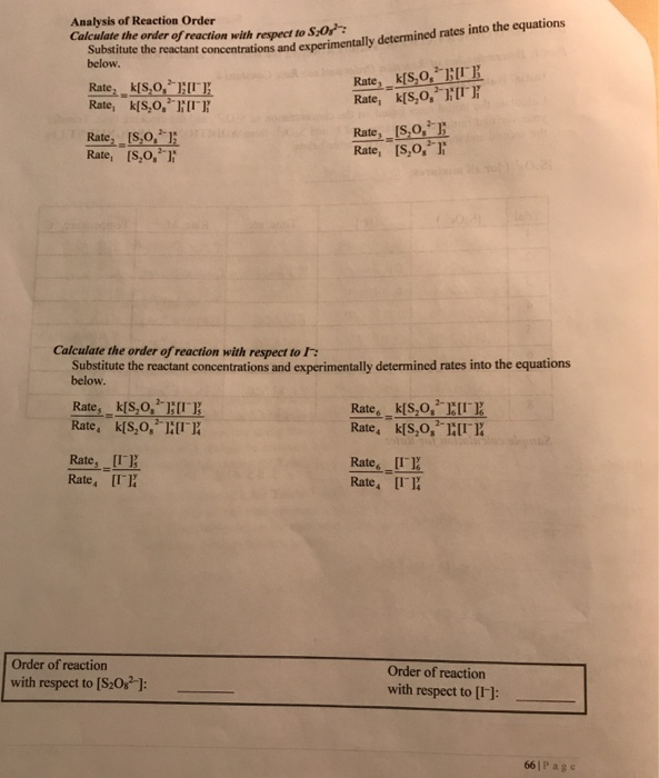 Solved DATA AND OBSERVATIONS: Factors Affecting the Rates of | Chegg.com