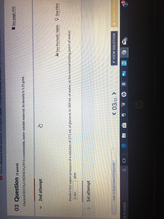 Solved See page 492 03 Question (1 point) 2nd attempt | Chegg.com