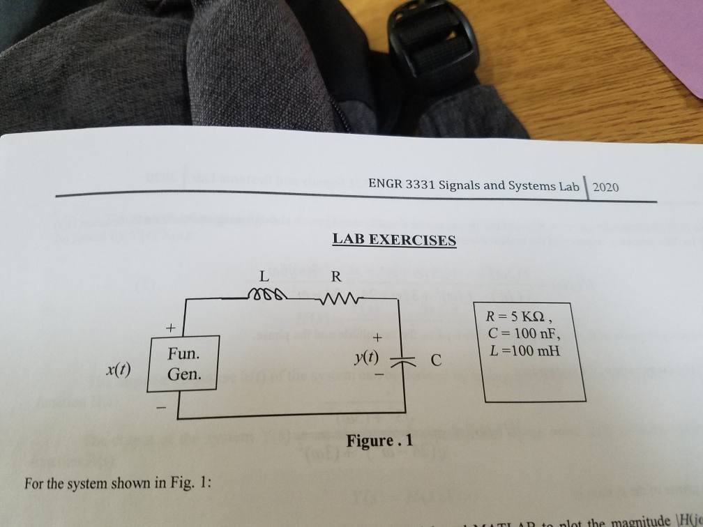 Solved PRELAB EXERCISES Shown In Fig. 1 In The Lab Exercise: | Chegg.com