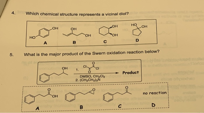 Solved 4. Which chemical structure represents a vicinal | Chegg.com