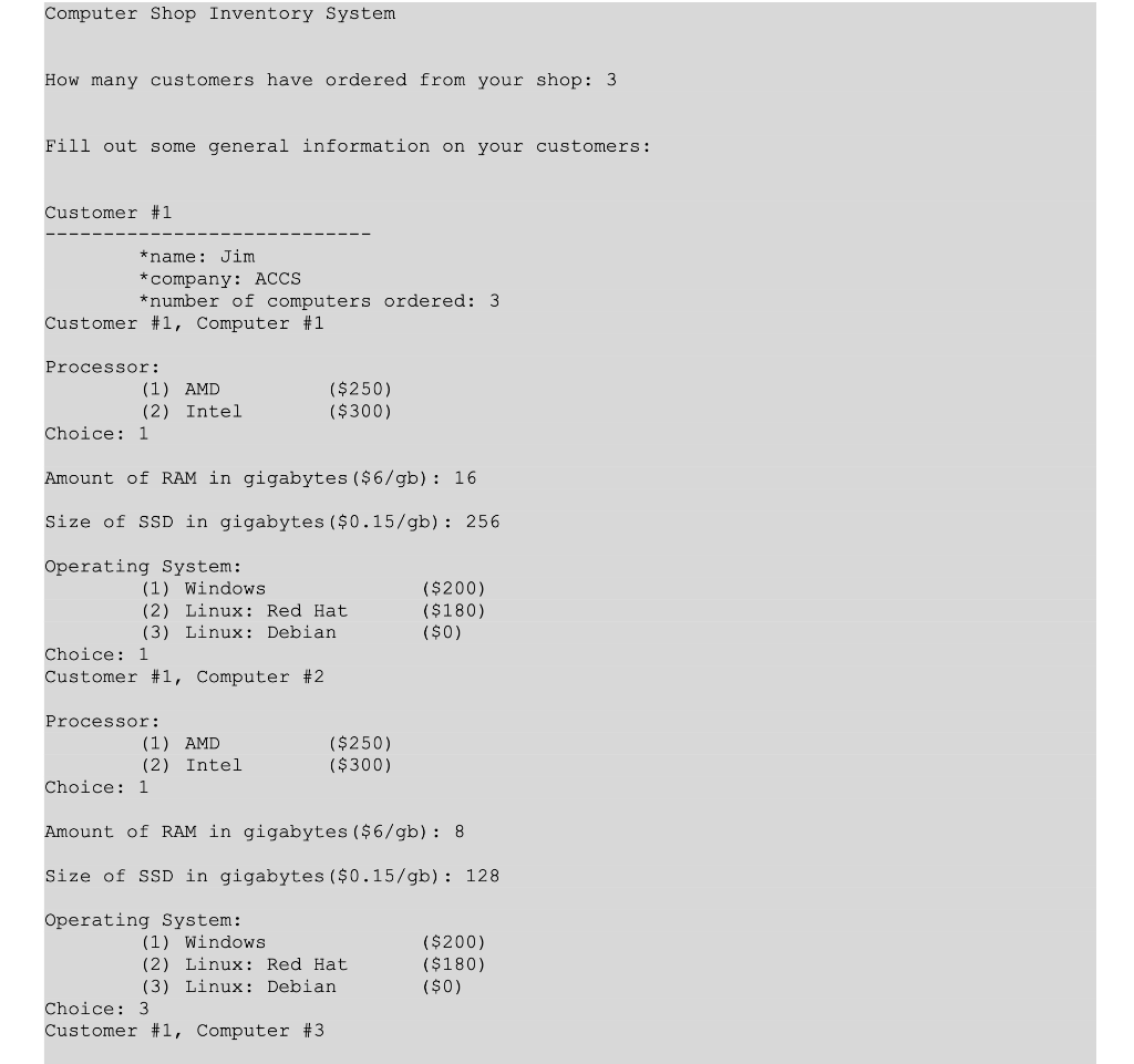 Solved C++ Desc- You’ve opened a new computer shop and find | Chegg.com
