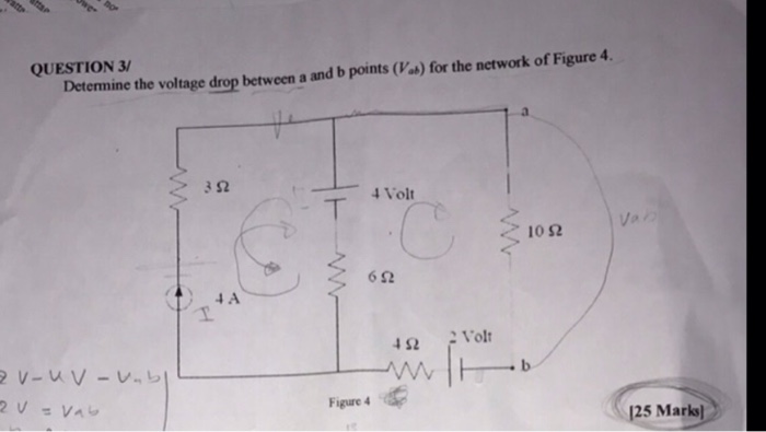 Solved Determine The Voltage Drop Between A And B Points | Chegg.com