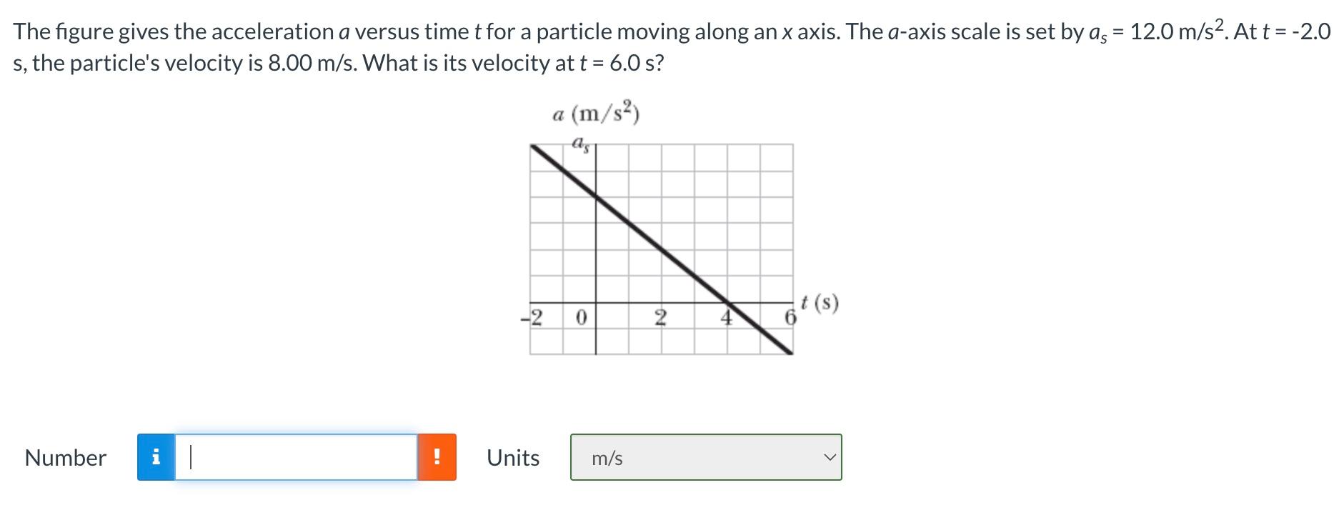 Solved The figure gives the acceleration a versus time t for | Chegg.com