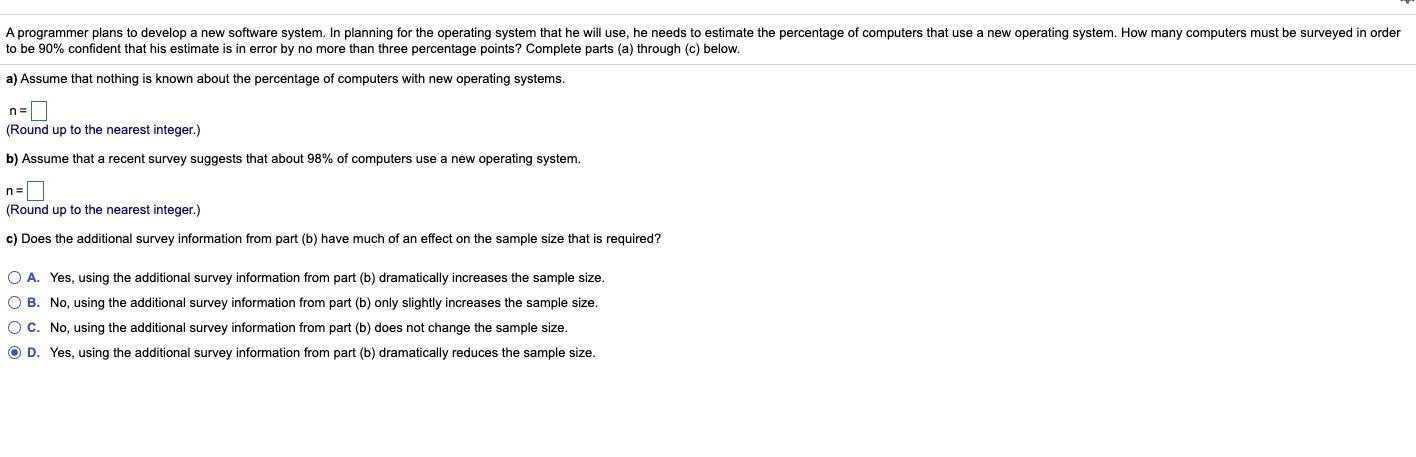 Solved A programmer plans to develop a new software system. | Chegg.com