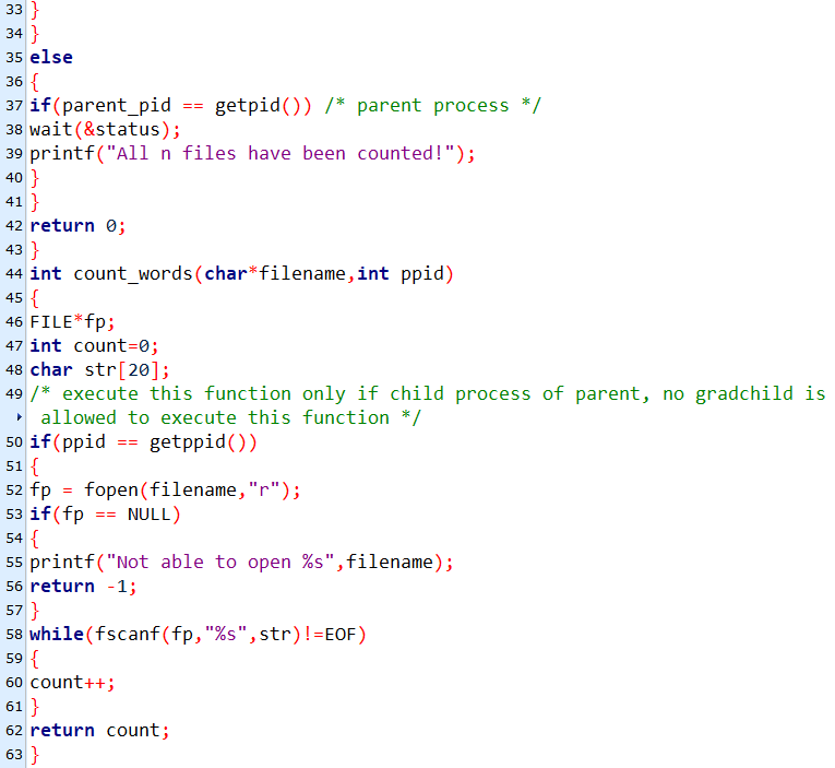 Solved 6 #include 7 #include 8 9 int count_words | Chegg.com