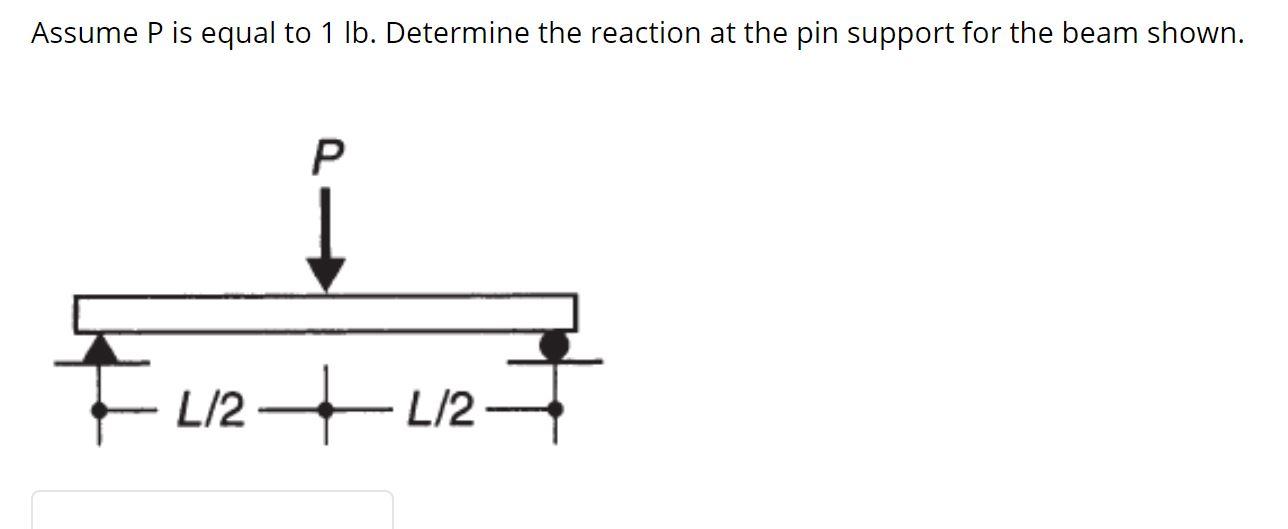 Solved Assume P Is Equal To 1 Lb Determine The Reaction Chegg Com