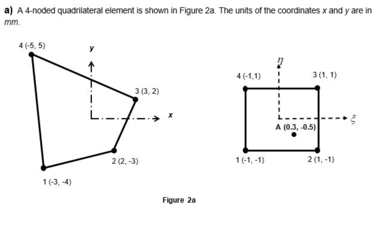 Solved a) A 4-noded quadrilateral element is shown in Figure | Chegg.com
