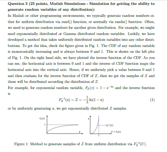 Question 3 (25 points, Matlab Simulations - | Chegg.com