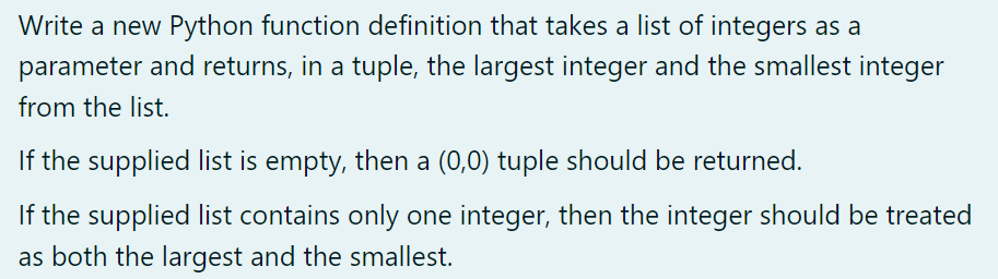 Solved Write a new Python function definition that takes a | Chegg.com