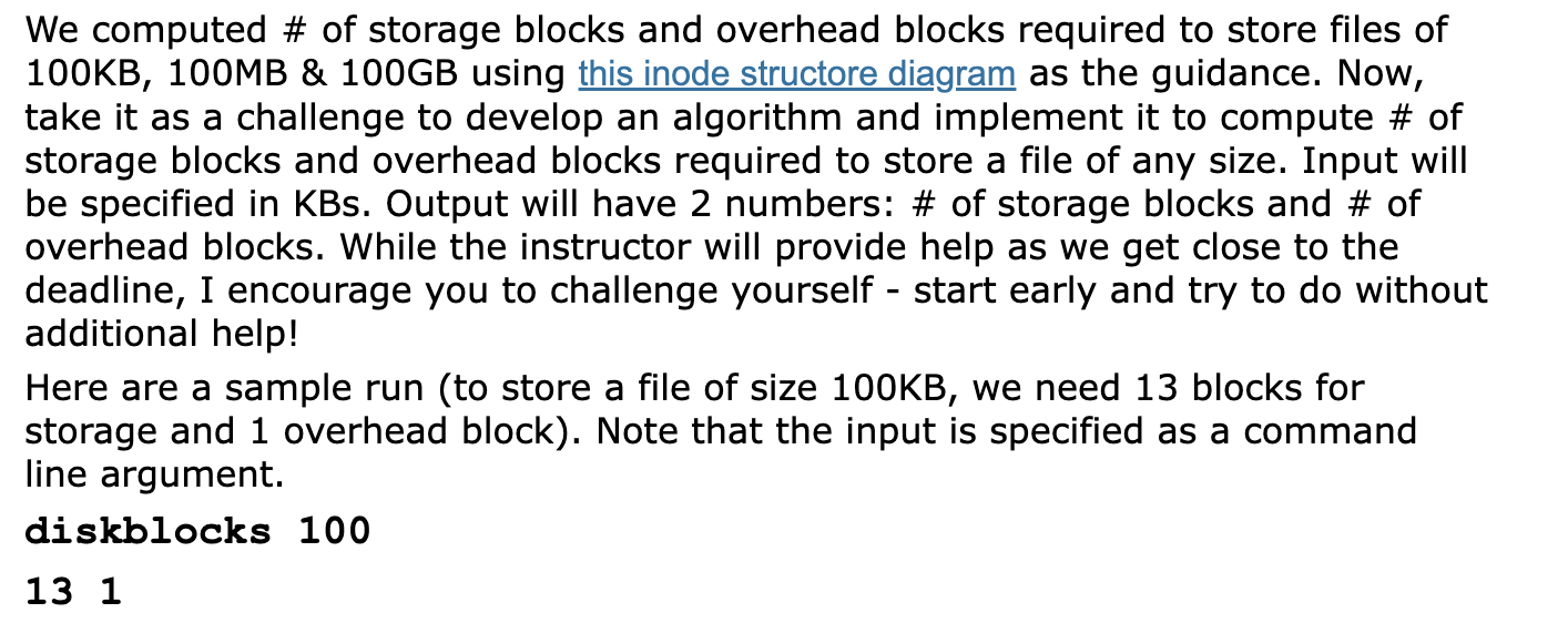 Solved WRITE A PROGRAM IN C (NO OTHER LANGUAGE) The Inode | Chegg.com