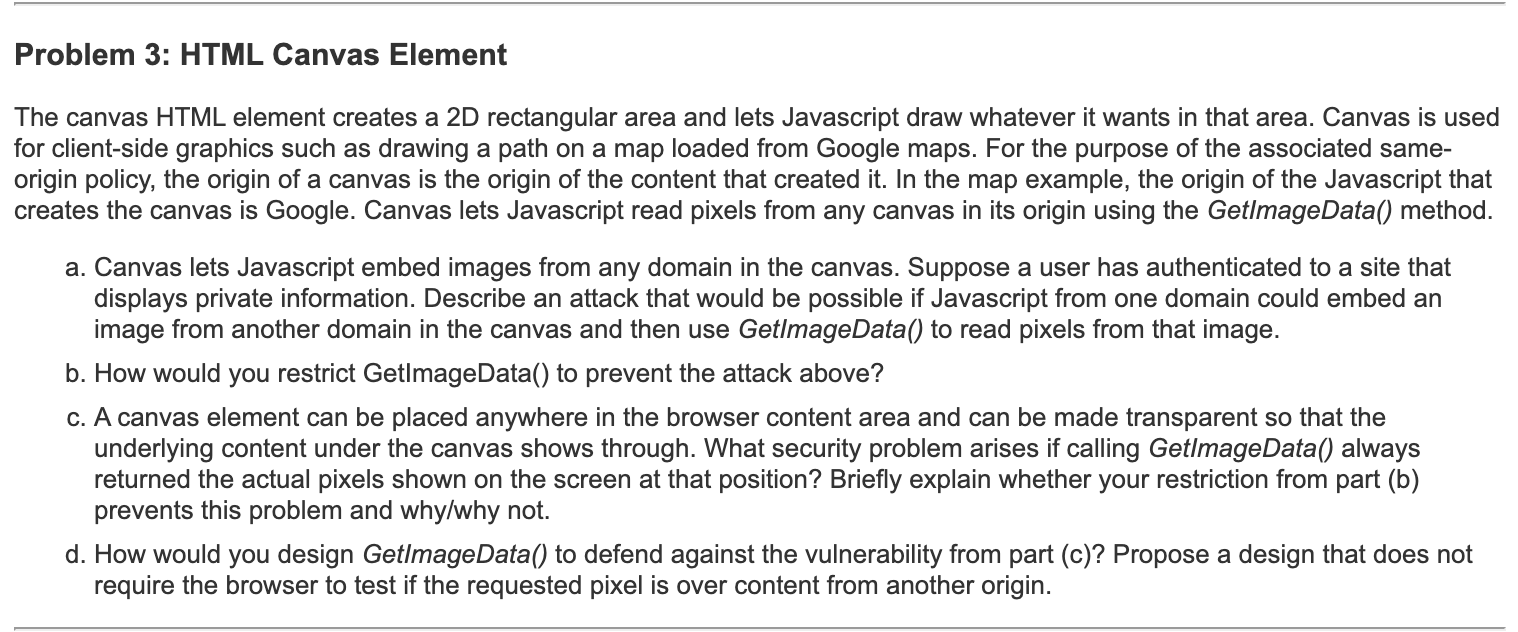 Solved Problem 3 Html Canvas Elementthe Canvas Html Element Chegg Solved Problem 3 Html Canvas Elementthe Canvas Html Element Chegg