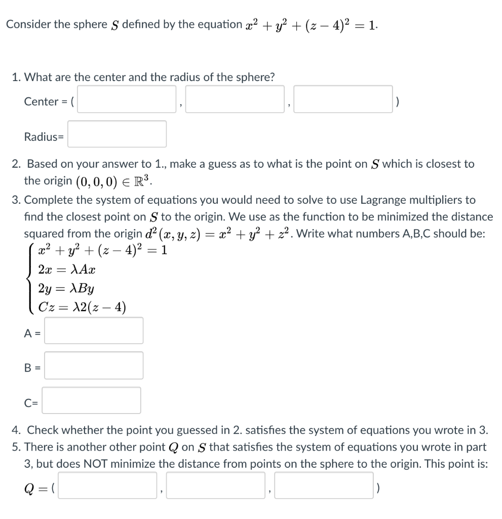Solved Consider The Sphere S Defined By The Equation X2 Y2 Chegg Solved Consider The Sphere S Defined By The Equation X2 Y2 Chegg