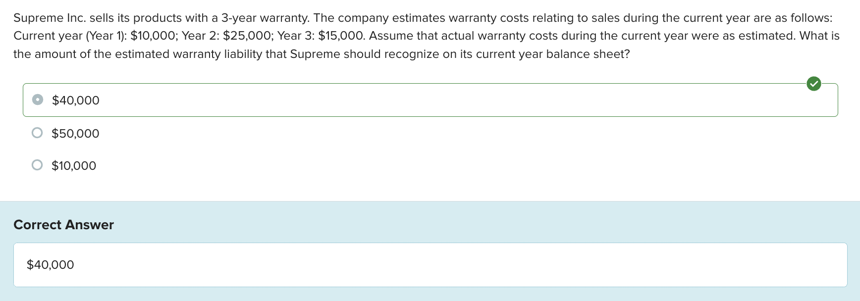 Solved Can you please explain how the answer is $40,000? | Chegg.com