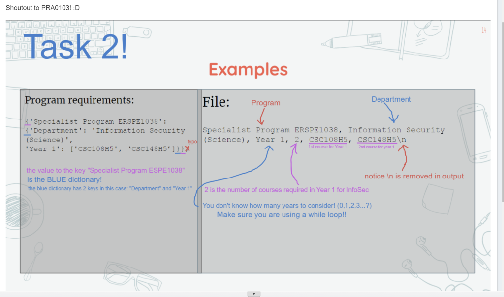 Task 2 clarifications This file is called | Chegg.com