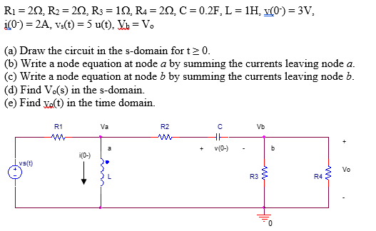 Solved Ri R2 R3 10 R4 22 C 0 2f L 1 Chegg Com