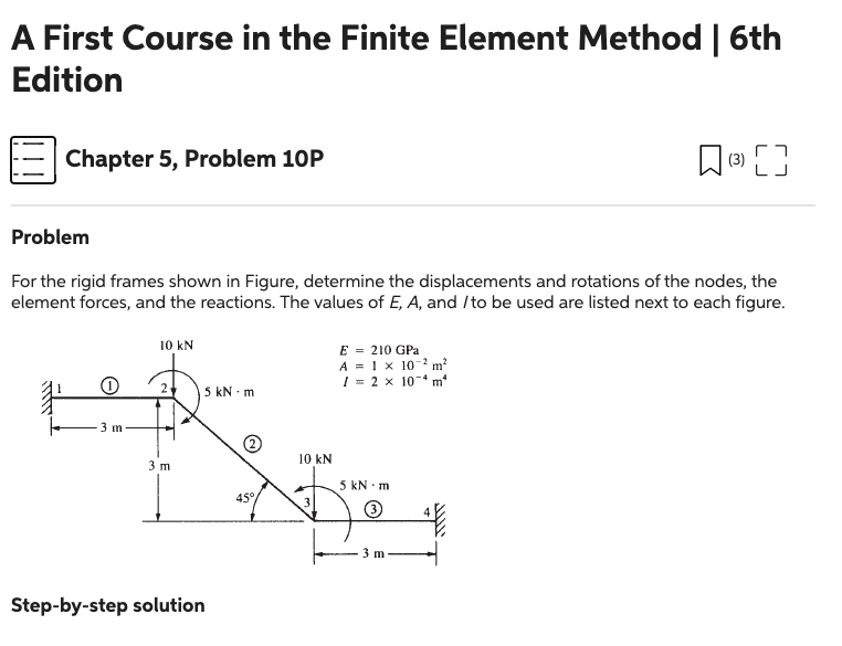 Solved A First Course In The Finite Element Method | 6th | Chegg.com