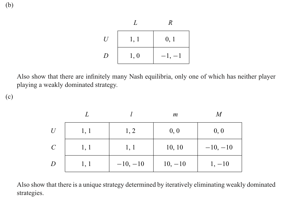 Solved 7.10 Calculate the set of Nash equilibria in the | Chegg.com