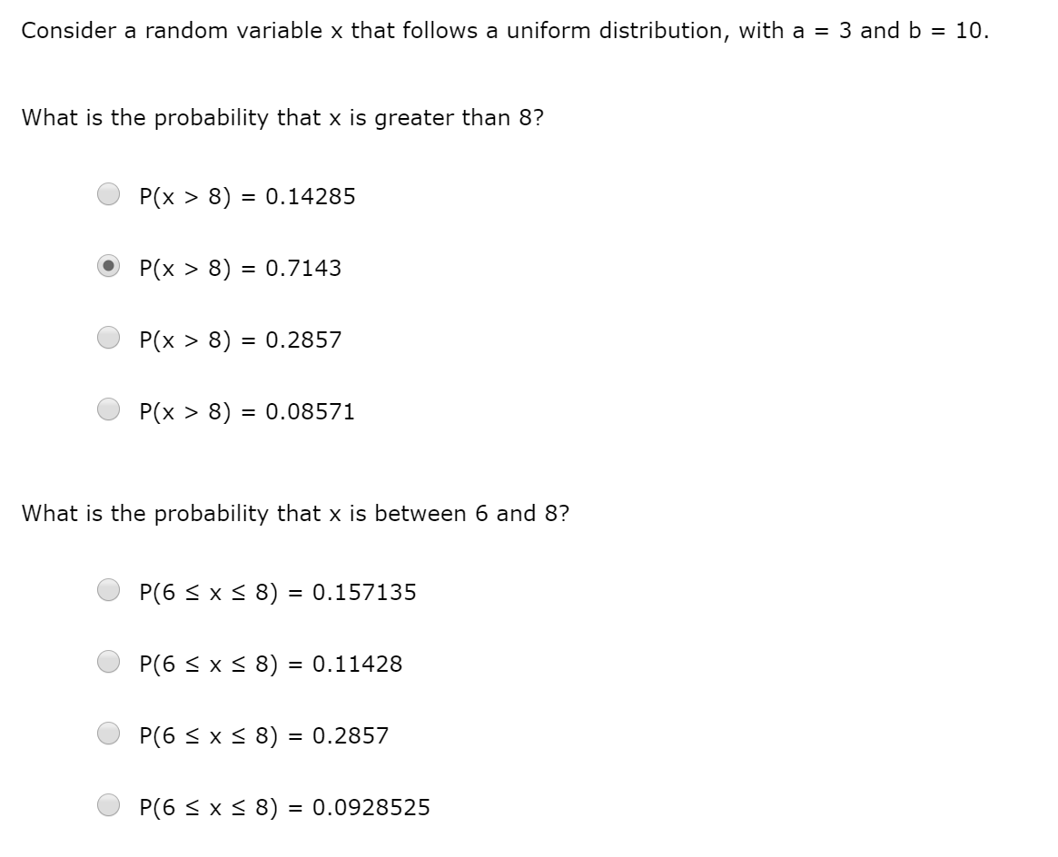 Solved Consider A Random Variable X That Follows A Uniform 1900