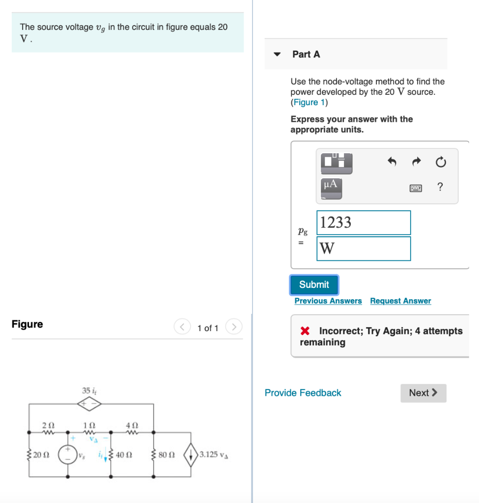 Solved The source voltage v, in the circuit in figure equals | Chegg.com