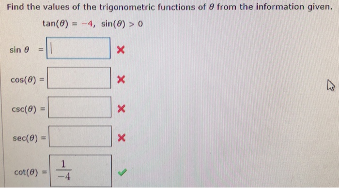 Solved | Write the first trigonometric function in terms of | Chegg.com