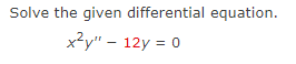 Solved I do not understand how to solve this differential | Chegg.com