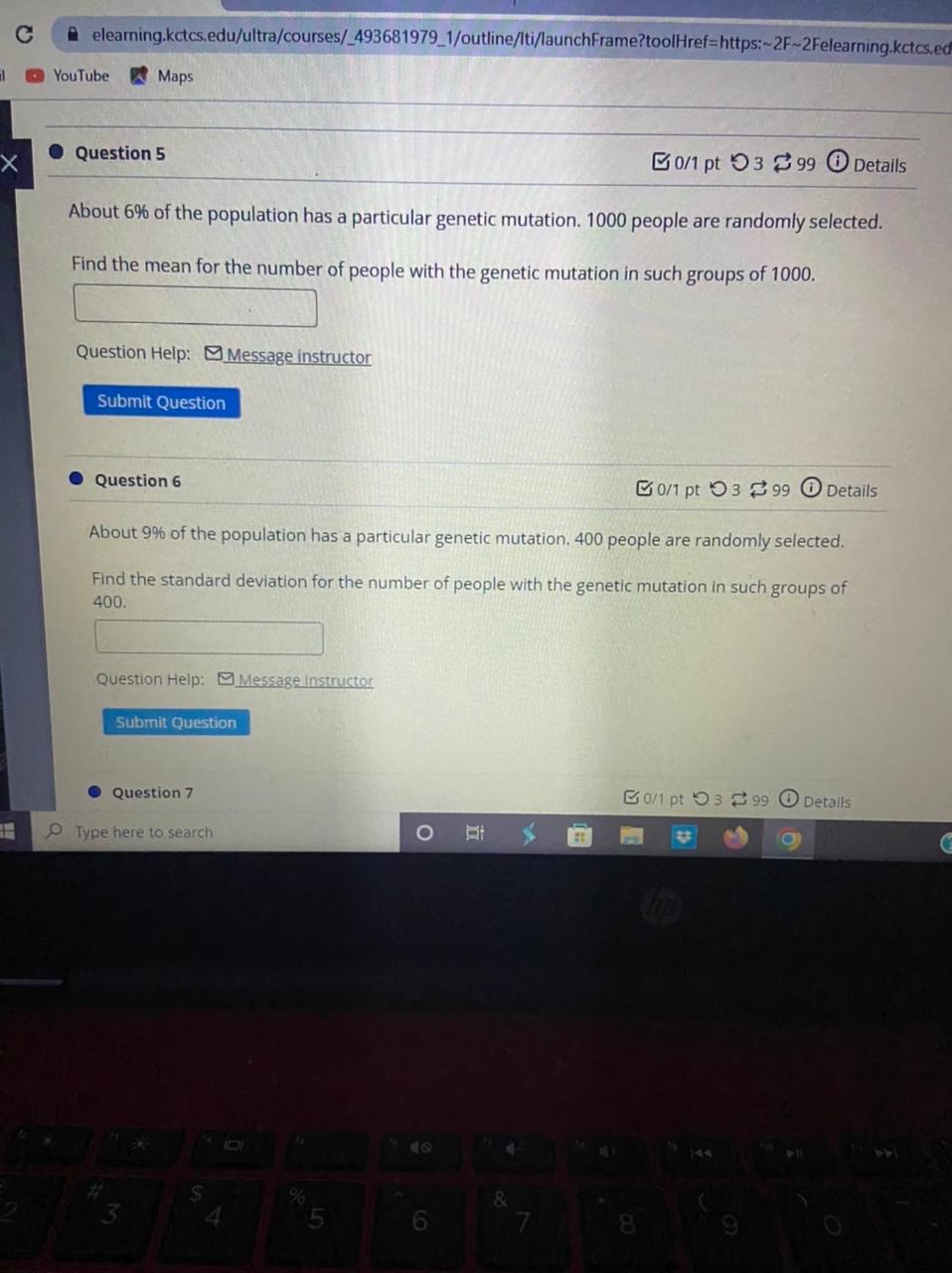 Solved About 6% of the population has a particular genetic | Chegg.com