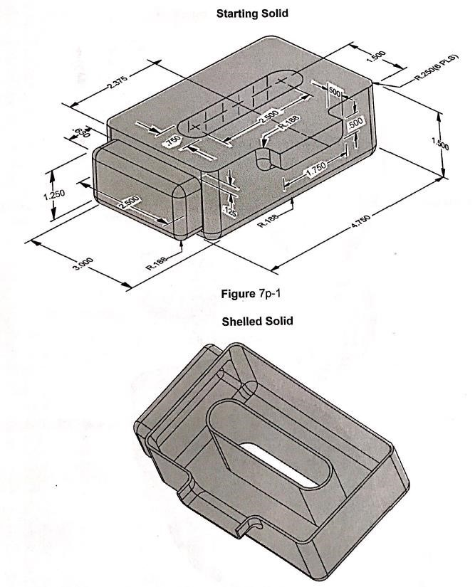 Solved SOLIDWORKS: Create a 3D model of the shelled solid | Chegg.com