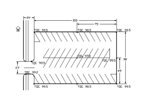 Solved 7. Using the site plan shown in Problem 6, determine | Chegg.com