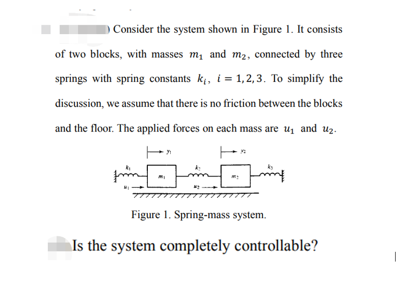 Solved Consider the system shown in Figure 1. It consists of | Chegg.com