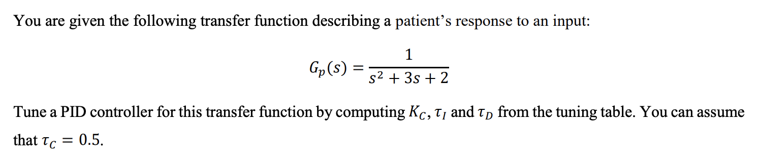 Transfer Function Table Problem Solved You are given the following transfer function | Chegg.com