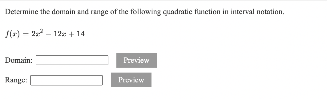 Solved Determine the domain and range of the following | Chegg.com