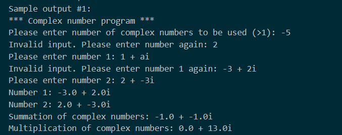 Solved Write a C program that asks the user how many complex | Chegg.com