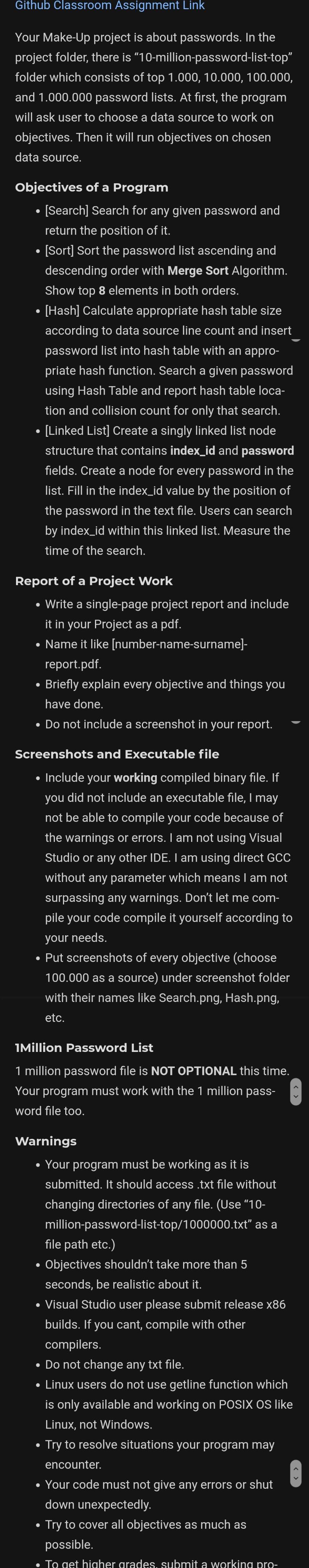 Github Classroom Assignment Link Your Make-Up project | Chegg.com