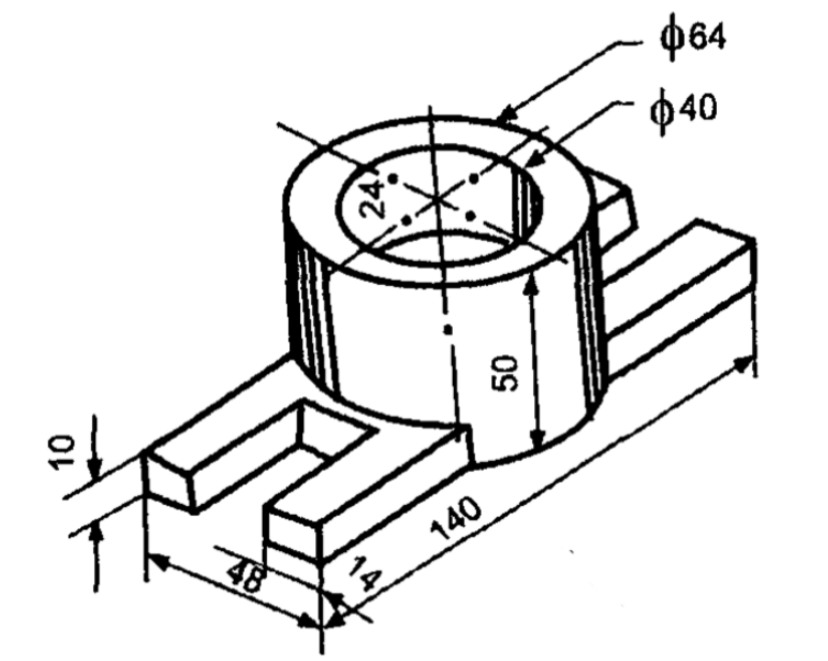 Solved Draw Orthographic Views, Front View, Top View, And | Chegg.com