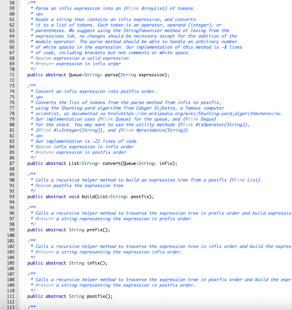 Solved Objectives . Learn how to parse an infix expression | Chegg.com
